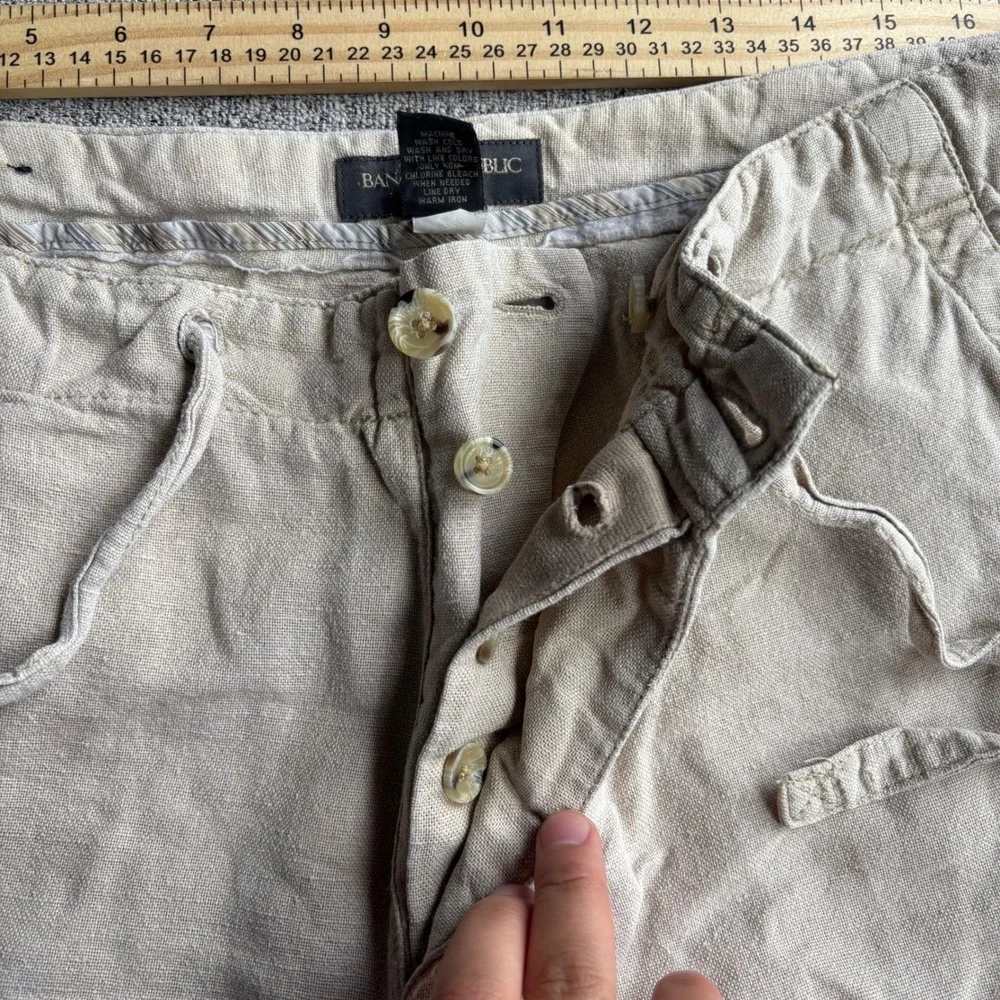 Banana Republic Beige Drawstring Casual Pants